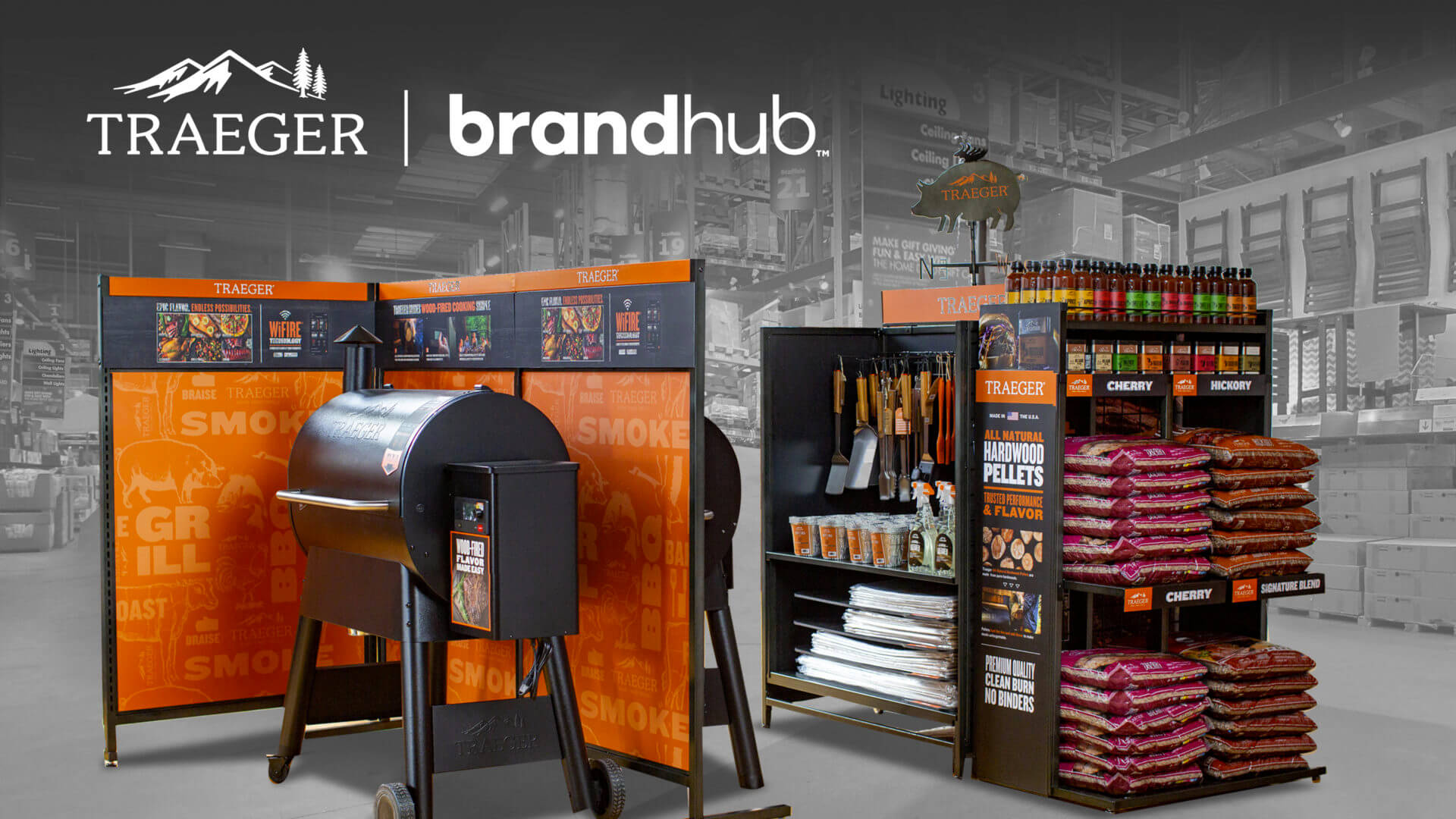 Traeger’s new modular retail fixture system designed and developed by Select